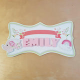 C&F Wooden Floral Garden Ribbon Name Plate - Kids Haven