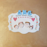 C&F Wooden Home Sweet Home Big Ribbon Name Plate - Kids Haven