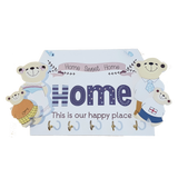 C&F Wooden Home This Is Our Happy Place Family Key Holder