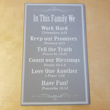 C&F Wooden In This Family We (Grey) Quote Plaque - Kids Haven