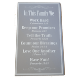 C&F Wooden In This Family We (Grey) Quote Plaque