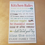 C&F Wooden Kitchen Rules Quote Plaque - Kids Haven