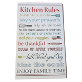 C&F Wooden Kitchen Rules Quote Plaque