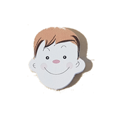 C&F Wooden Little Boy Head Character