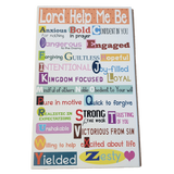 C&F Wooden Lord Help Me Be ABC Quote Plaque