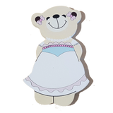 C&F Wooden Mama Bear Character - Pearl Dress