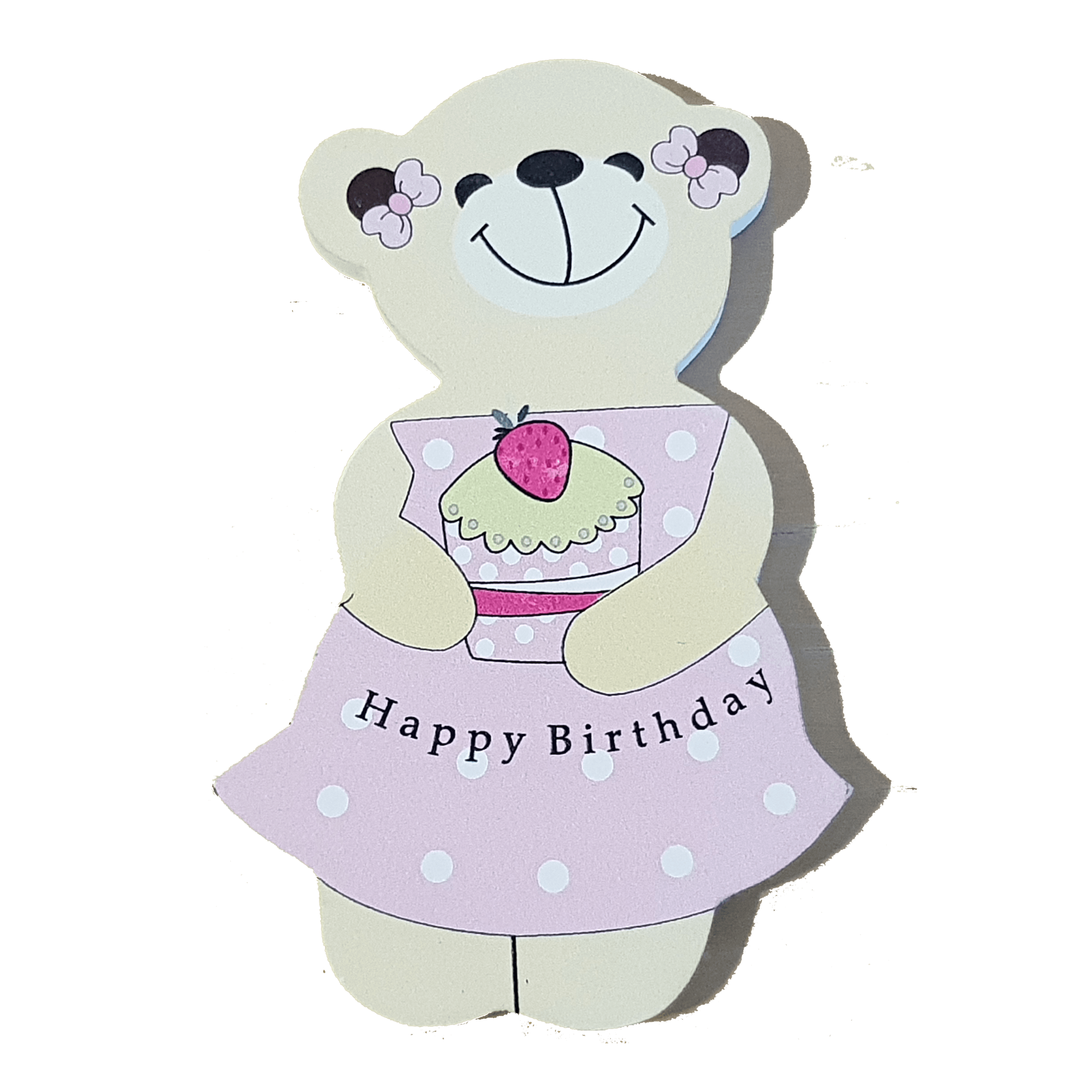 C&F Wooden Mama Bear Character - Pink Birthday