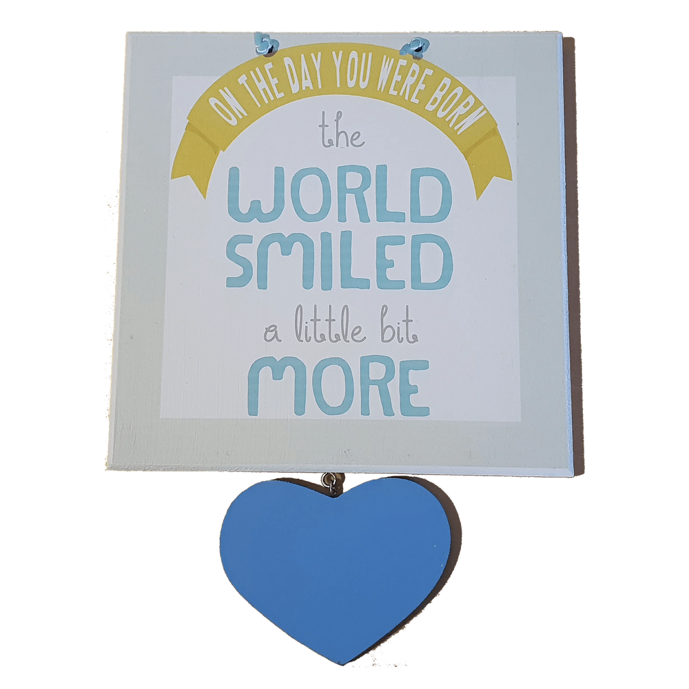 C&F Wooden On The Day You Were Born Fun Plaque