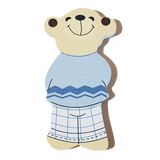 C&F Wooden Papa Bear Character - Blue Pyjamas