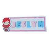 C&F Wooden Pink Border Rectangle Name Plate