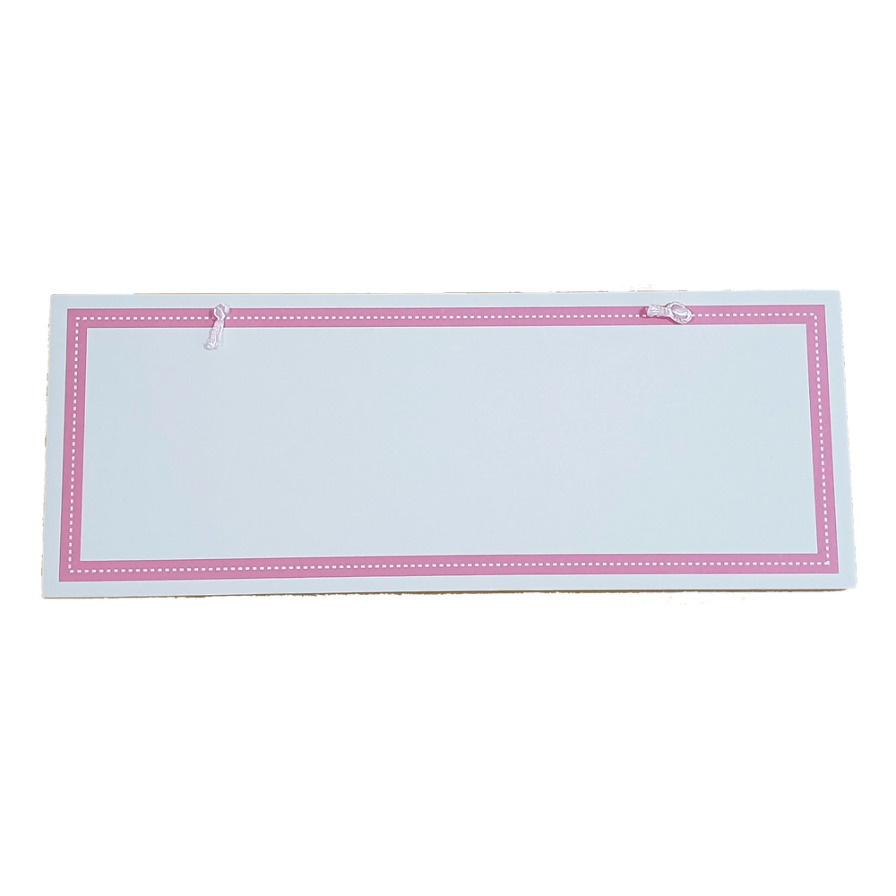 C&F Wooden Pink Border Rectangle Plain Board