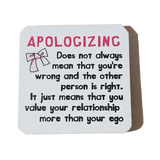 C&F Wooden Quote Magnet - Apologizing