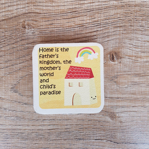 C&F Wooden Quote Magnet - Home Is The Father's Kingdom - Kids Haven