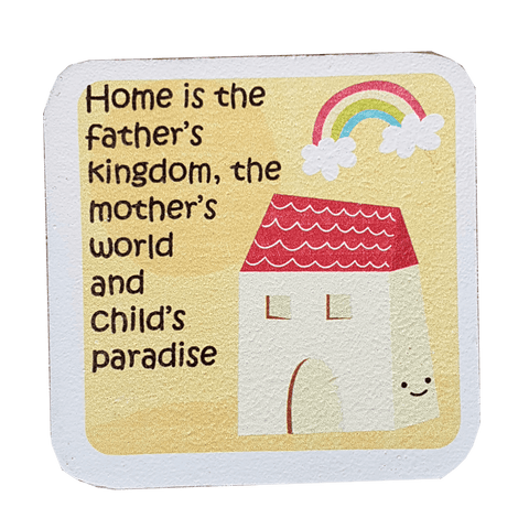 C&F Wooden Quote Magnet - Home Is The Father's Kingdom