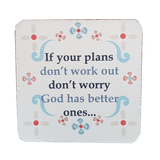 C&F Wooden Quote Magnet - If Your Plans Don't Work Out