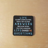 C&F Wooden Quote Magnet - Life Is Very Complicated - Kids Haven