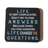 C&F Wooden Quote Magnet - Life Is Very Complicated