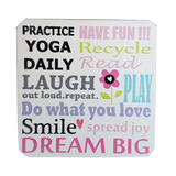 C&F Wooden Quote Magnet - Practise Yoga Daily