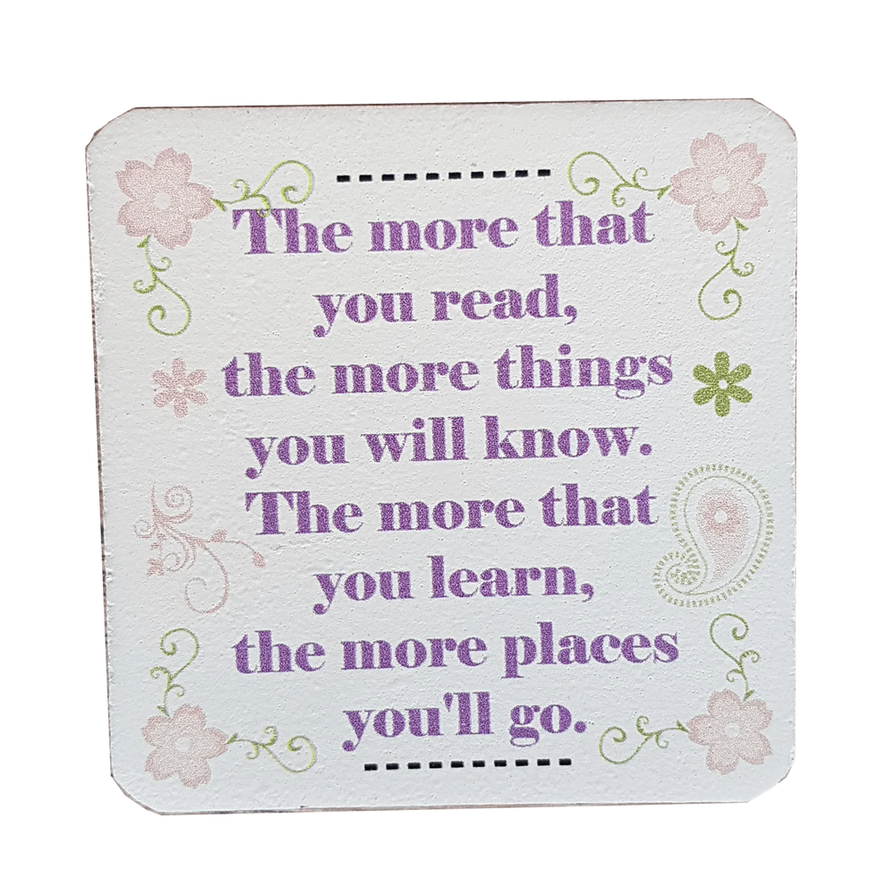 C&F Wooden Quote Magnet - The More You Read