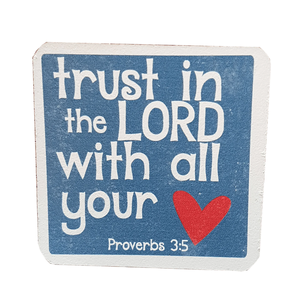 C&F Wooden Quote Magnet - Trust In The Lord