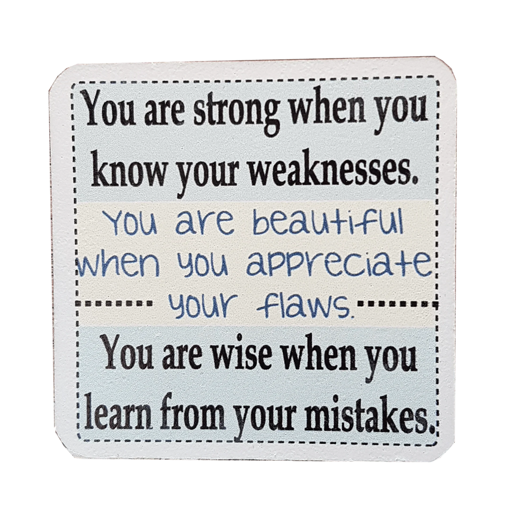 C&F Wooden Quote Magnet - You Are Strong