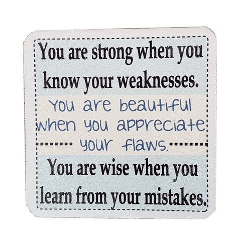 C&F Wooden Quote Magnet - You Are Strong
