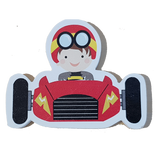 C&F Wooden Red Racing Car Character