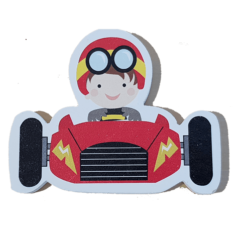 C&F Wooden Red Racing Car Character