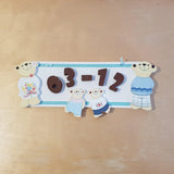 C&F Wooden Teal Border Rectangle Name Plate - Kids Haven