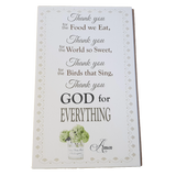 C&F Wooden Thank You For The Food (Grace) Quote Plaque
