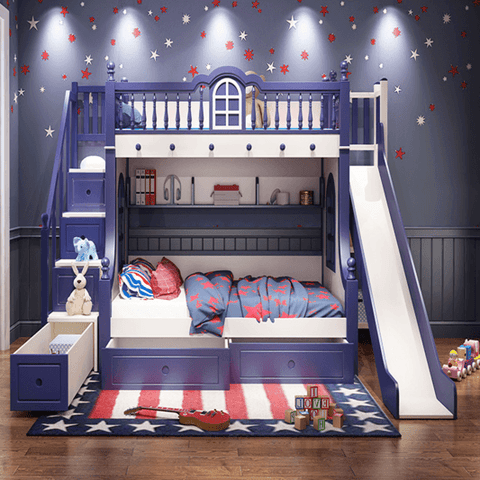HB Rooms House Bunk Bed (M03#) - Kids Haven