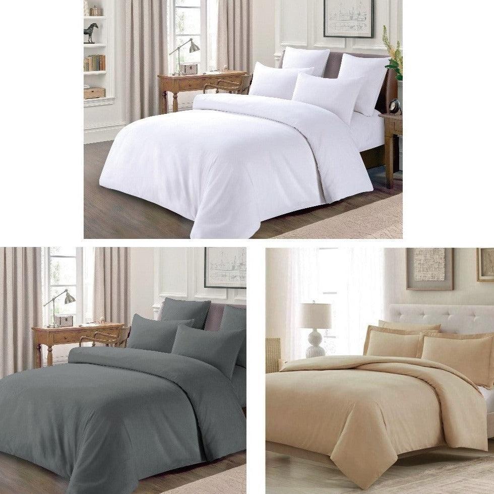 iSleep Solid Color 100% Cotton Quilt Cover Set (Various Colors) - Kids Haven