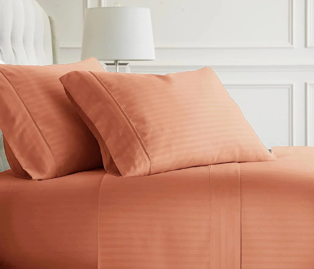 iSleep Solid Soft Strips Fitted Sheet Set (Various Colors) - Kids Haven