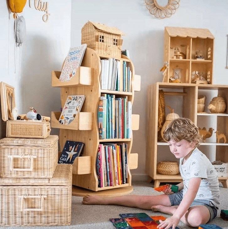 Rotating bookshelf deals
